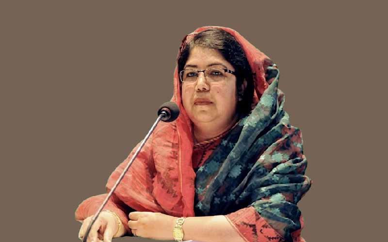 সাবেক স্পিকার শিরীন শারমিন চৌধুরী আটক, ডিবি হেফাজতে সাবেক স্পিকার শিরীন শারমিন চৌধুরীর ছবি।