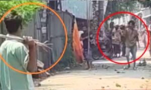 সোনারগাঁয়ে সংঘর্ষের ছবি।