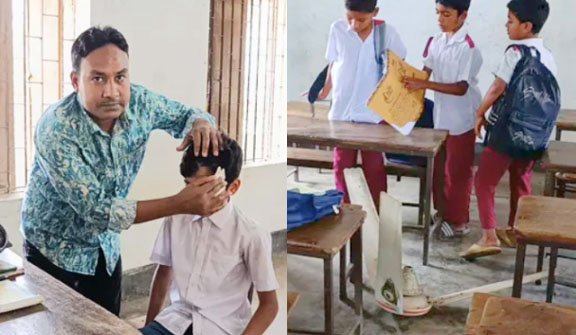 স্কুলের সিলিং ফ্যান খুলে ৫ শিশু শিক্ষার্থী আহত