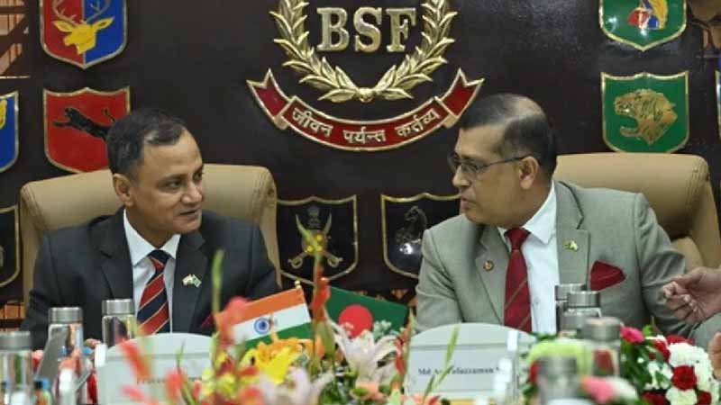 দিল্লির বৈঠকে সীমান্তে শান্তির অঙ্গীকার বিজিবি বিএসএফ বৈঠকের ছবি।
