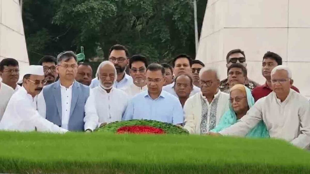 বাংলাদেশ জাতীয়তাবাদী দলের (বিএনপি) ৪৮তম প্রতিষ্ঠাবার্ষিকী উপলক্ষে দলের প্রতিষ্ঠাতা জিয়াউর রহমান এবং সাবেক প্রধানমন্ত্রী বেগম খালেদা জিয়ার সমাধিতে ফুল দিয়ে শ্রদ্ধা জানিয়েছেন প্রধানমন্ত্রী তারেক রহমান।